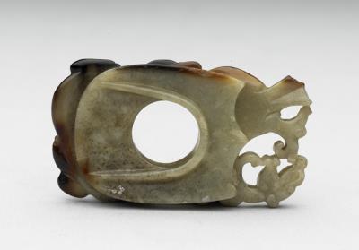 图片[2]-Jade pei pemdamt in the shape of she thumb ring, Ming to Qing dynasty (1368-1911)-China Archive